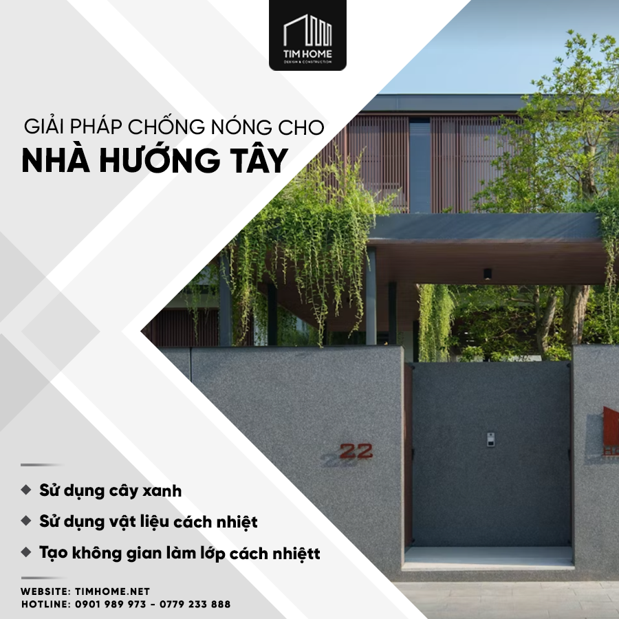 Giải pháp chống nóng cho nhà hướng Tây