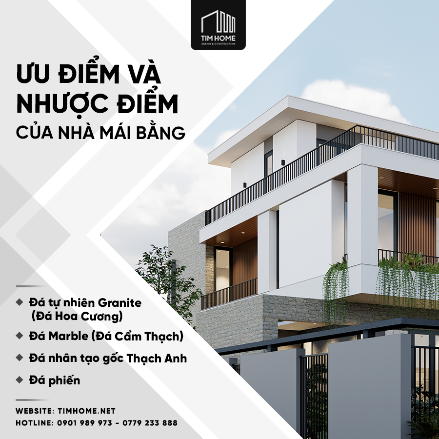 Ưu và nhược điểm của nhà mái bằng