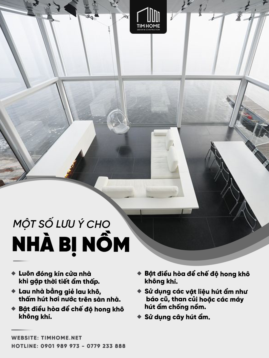 Một số lưu ý khi nhà bị nồm