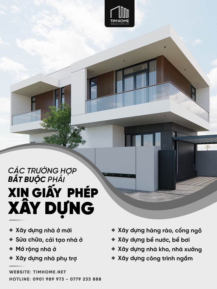 Các trường hợp bắt buộc phải xin giấy phép xây dựng nhà ở