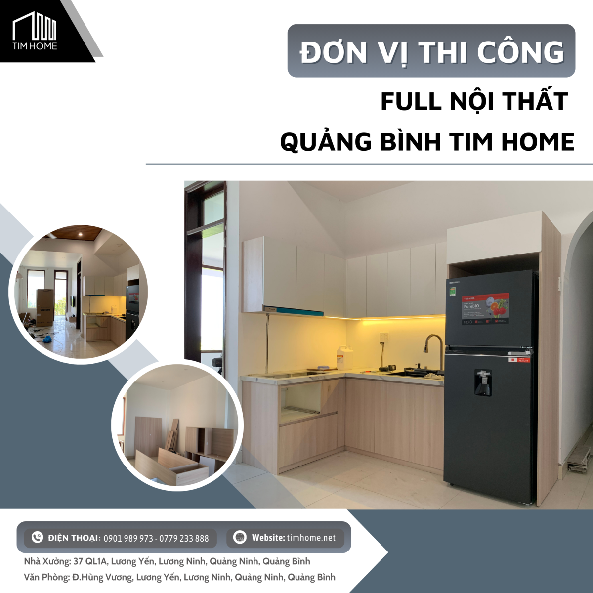 Đơn Vị Thi Công Full Nội Thất Quảng Bình TIM HOME