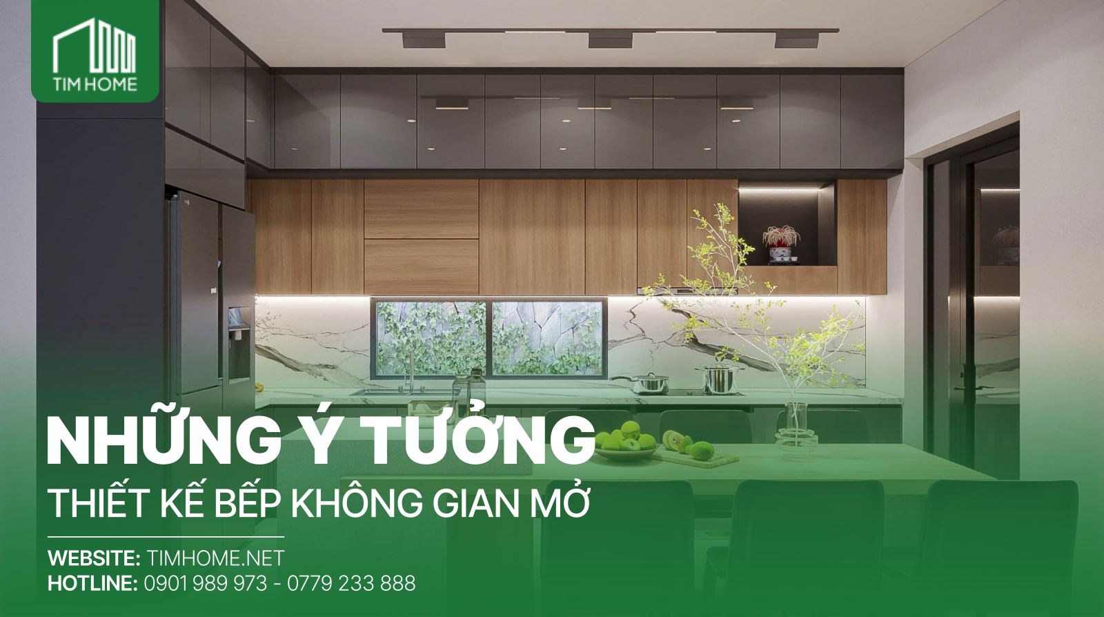 NHỮNG Ý TƯỞNG THIẾT KẾ BẾP KHÔNG GIAN MỞ