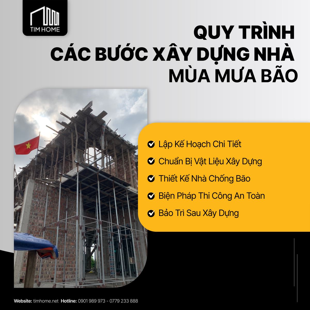  Quy Trình Các Bước Xây Dựng Nhà Mùa Mưa Bão