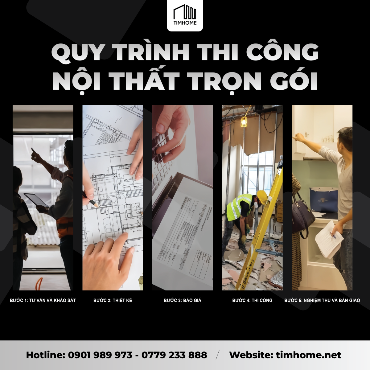 Quy Trình Thi Công Nội Thất Trọn Gói